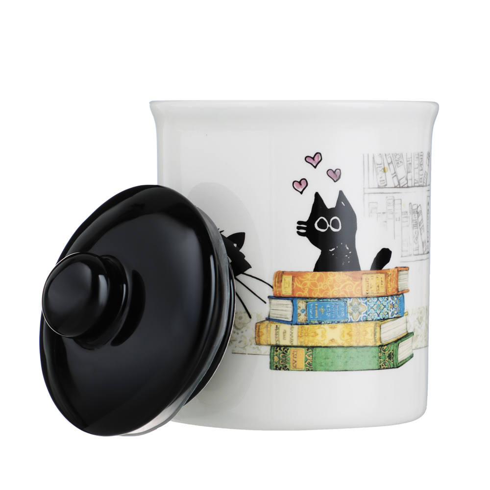 MILLIMI Котейка Банка для хранения, 550мл, 10х13см, керамика, арт.№ 824-109