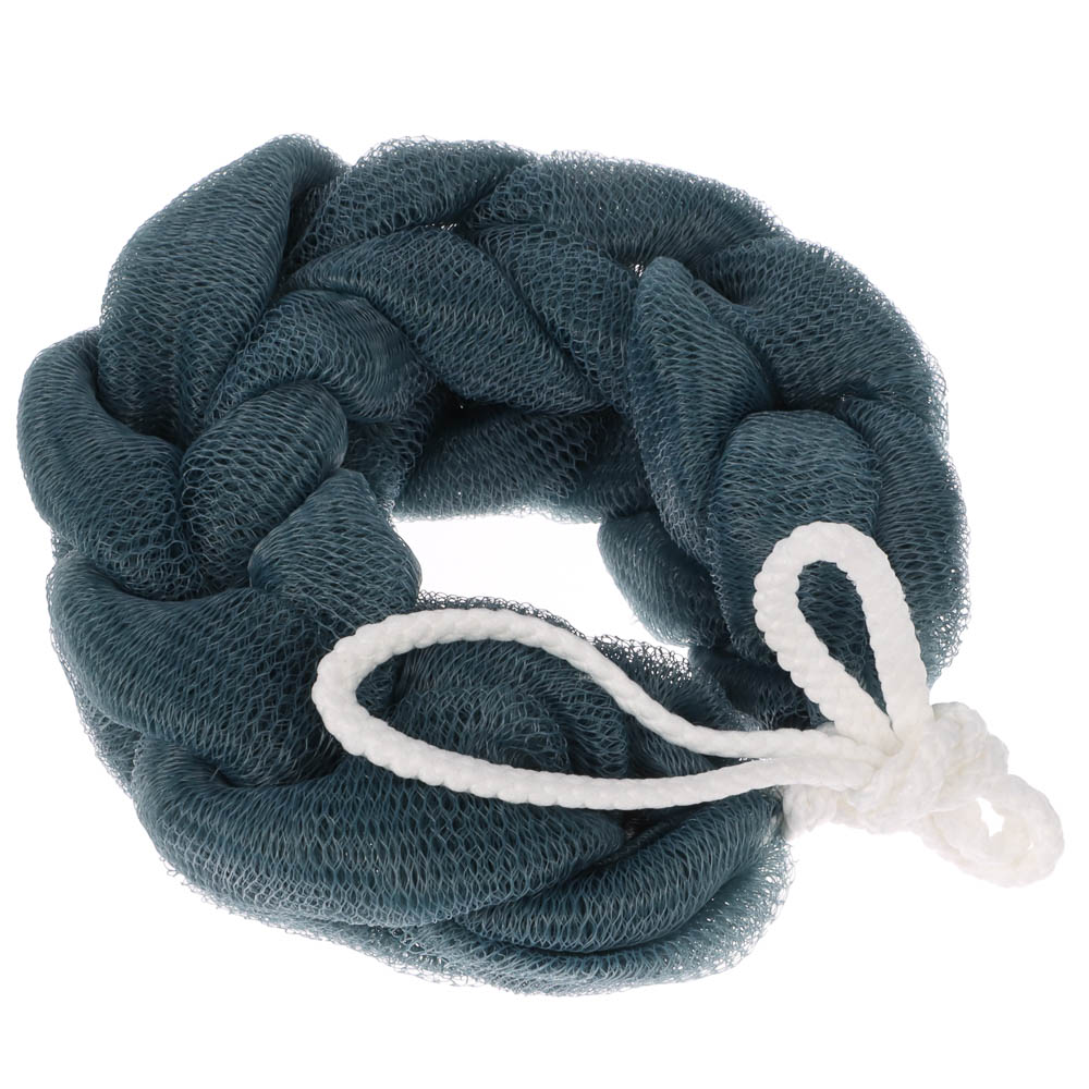 Мочалка косичка тм ЮL банная, полиэтилен, 70гр, 4-6 цветов, арт.№ 361-014