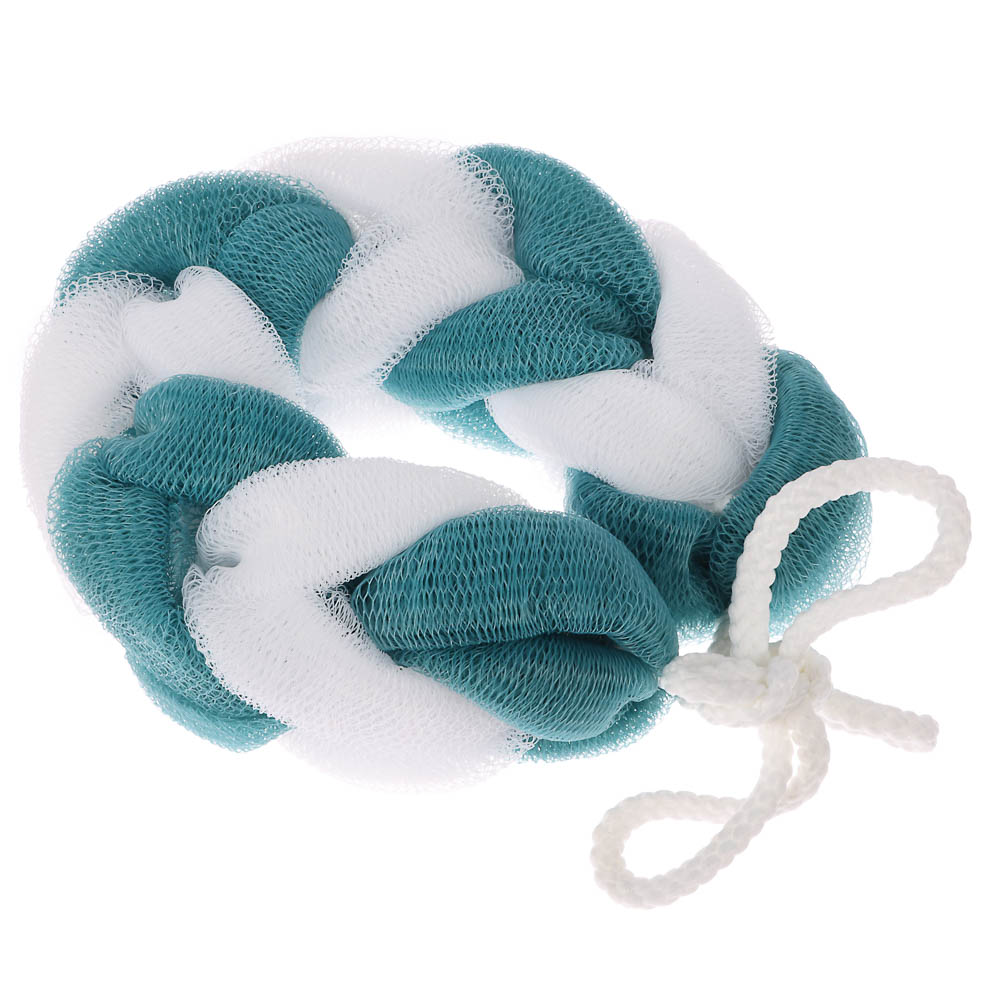 Мочалка косичка тм ЮL банная, полиэтилен, 70гр, 4-6 цветов, арт.№ 361-014