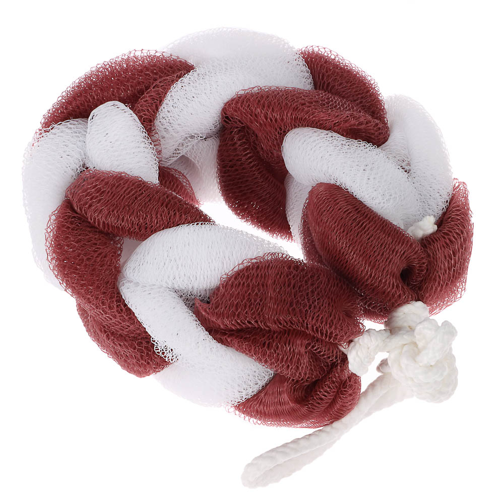 Мочалка косичка тм ЮL банная, полиэтилен, 70гр, 4-6 цветов, арт.№ 361-014
