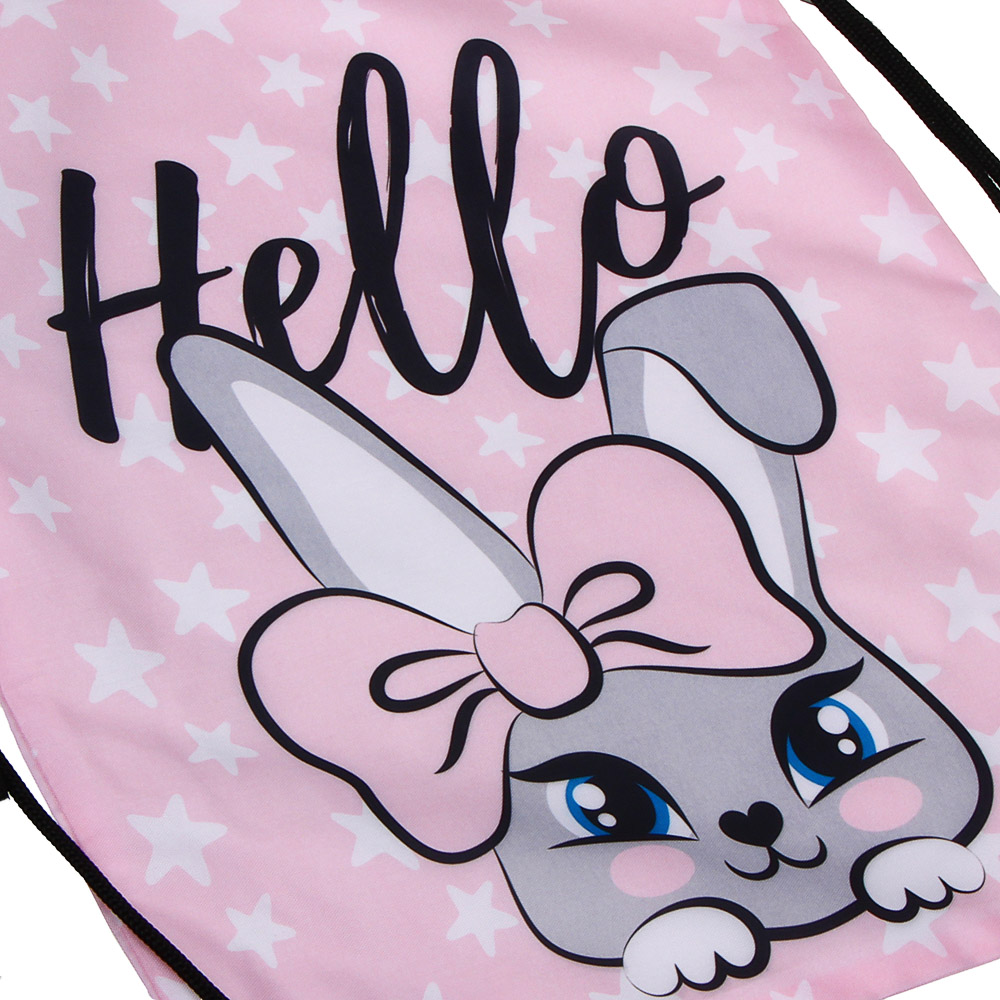 ЗАЙЧИК Мешок для сменной обуви на завязках, 34,8x41,5см, полиэстер, арт.№ 233-080