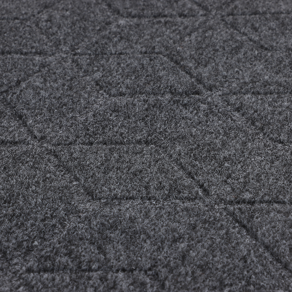 Коврик придверный, влаговпитывающий, антискользящий, SHAHINTEX ПРАКТИК Соты, 40х60, серый, арт.№ 466-393