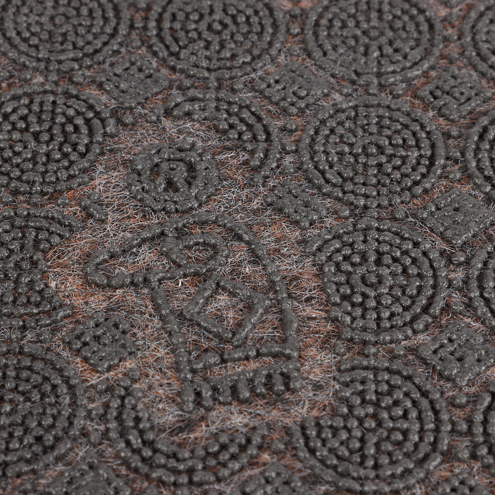 Коврик придверный, влаговпитывающий, антискользящий, SHAHINTEX ПРАКТИК Соты, 40х60, мокко, арт.№ 466-395