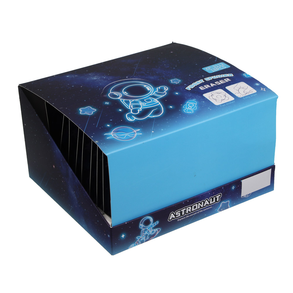 Ластик-спиннер 6х6см, "Космос", ПВХ, уп. 9х11см, 2 цвета, шоу-бокс, арт.№ 532-135