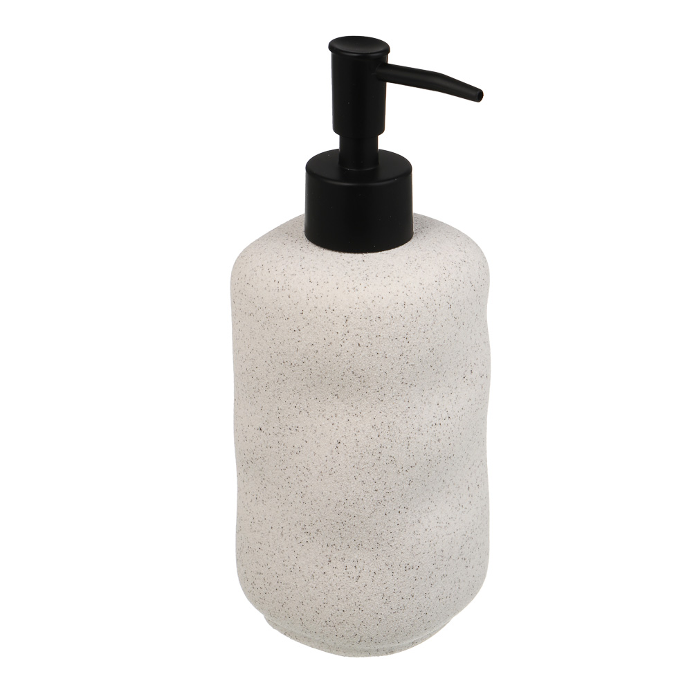 Диспенсер для жидкого мыла тм VETTA Верона 360мл, керамогранит, белый, 7,6x7,6x14/20см, арт.№ 463-610