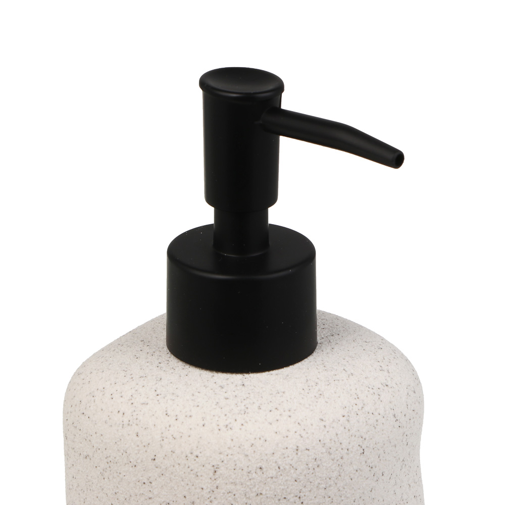 Диспенсер для жидкого мыла тм VETTA Верона 360мл, керамогранит, белый, 7,6x7,6x14/20см, арт.№ 463-610