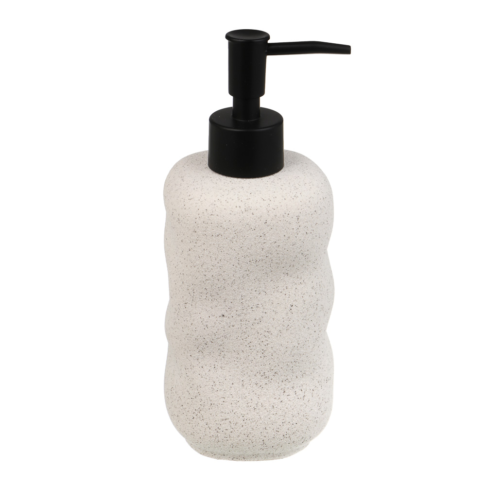 Диспенсер для жидкого мыла тм VETTA Верона 360мл, керамогранит, белый, 7,6x7,6x14/20см, арт.№ 463-610