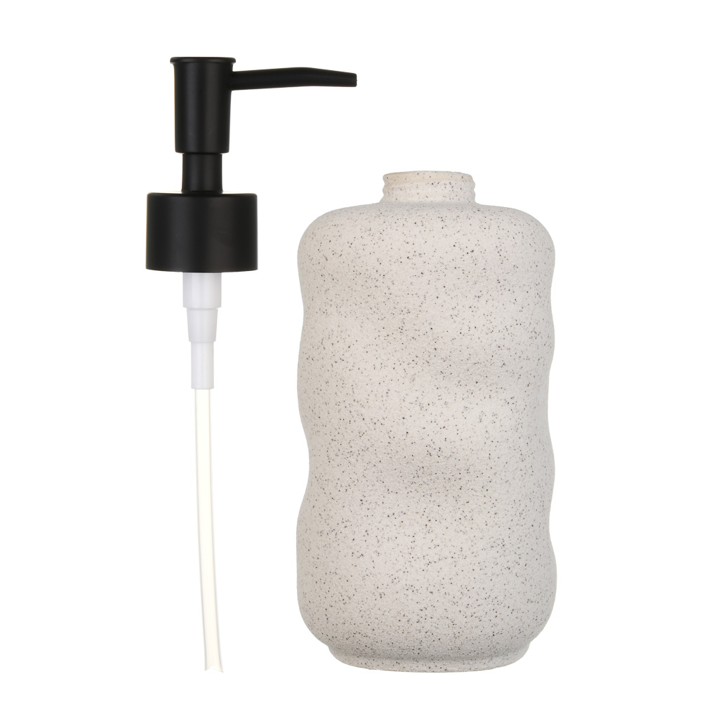 Диспенсер для жидкого мыла тм VETTA Верона 360мл, керамогранит, белый, 7,6x7,6x14/20см, арт.№ 463-610