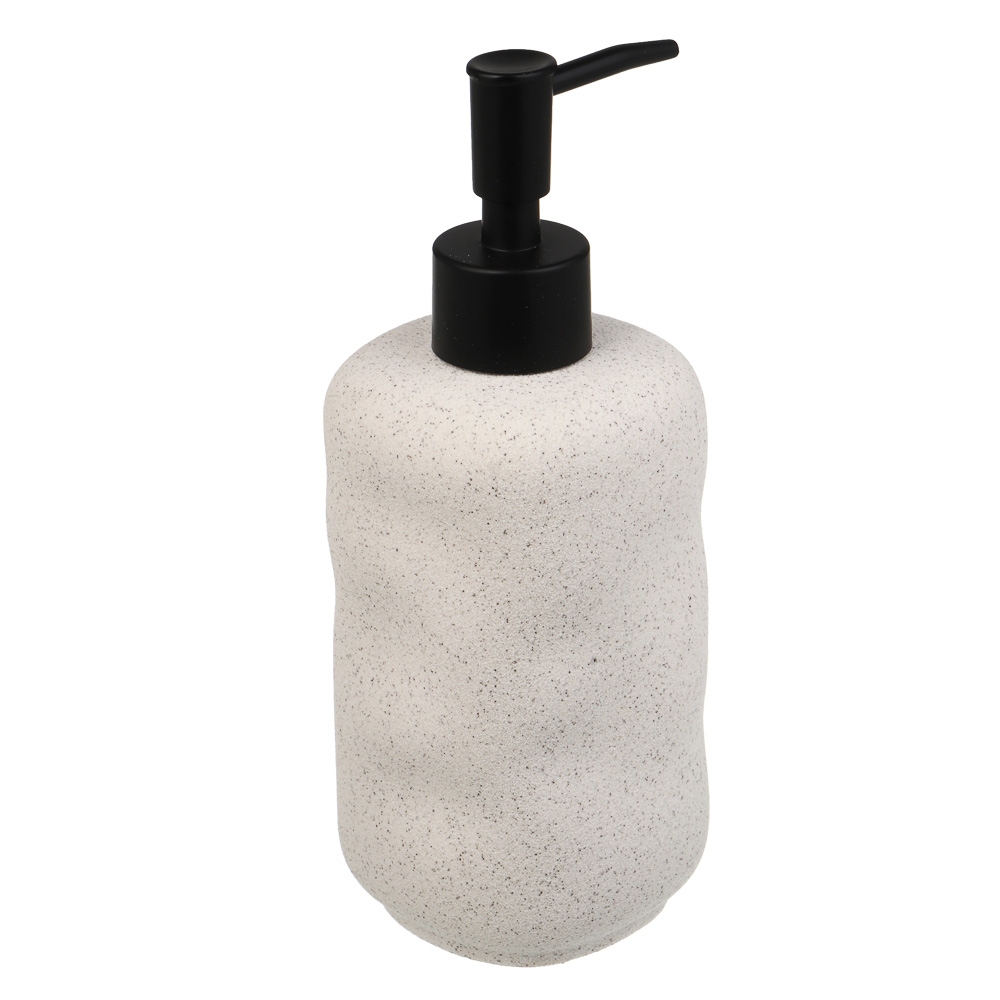 Диспенсер для жидкого мыла тм VETTA Верона 360мл, керамогранит, белый, 7,6x7,6x14/20см, арт.№ 463-610