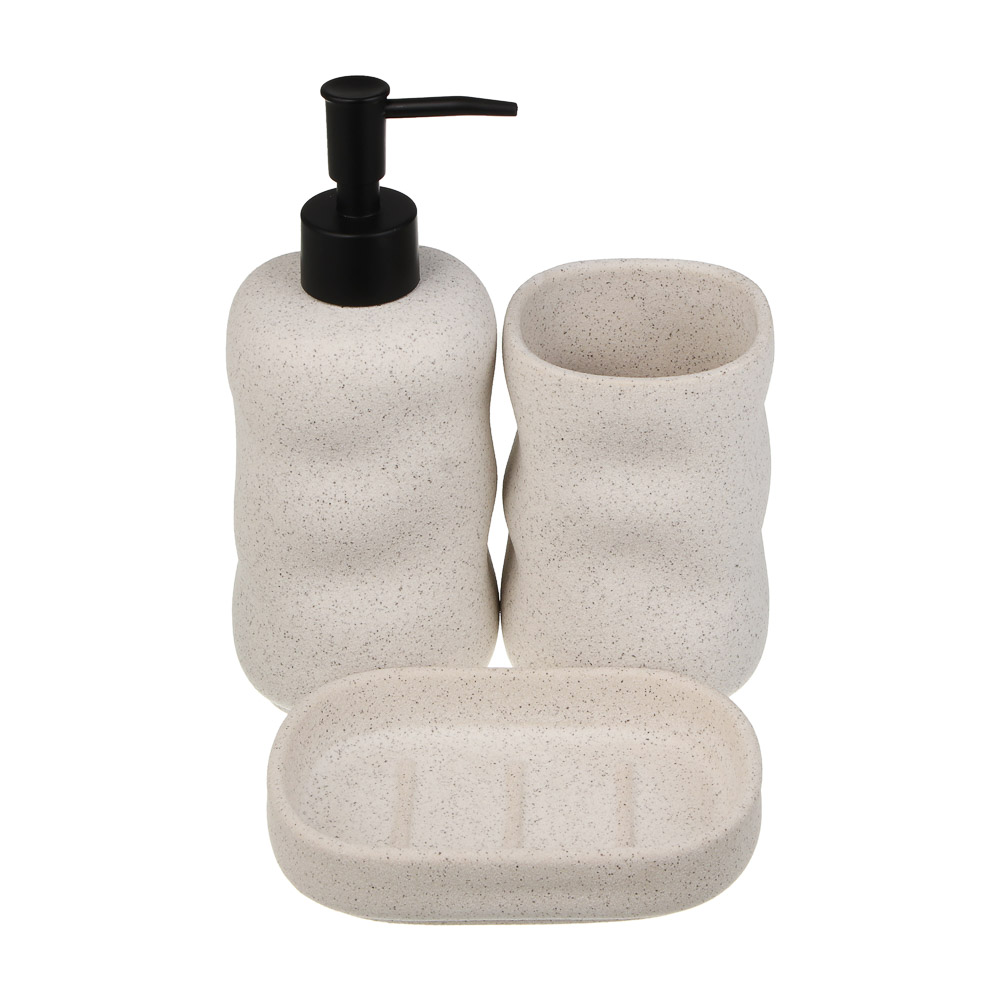 Диспенсер для жидкого мыла тм VETTA Верона 360мл, керамогранит, белый, 7,6x7,6x14/20см, арт.№ 463-610