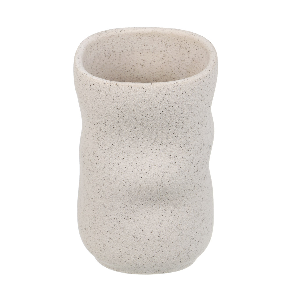 Стакан для ванной комнаты тм VETTA Верона, керамогранит, белый, 7,7x7,7x11,8 см, арт.№ 463-611