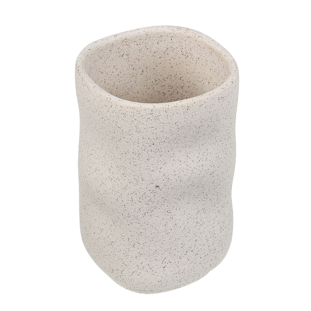 Стакан для ванной комнаты тм VETTA Верона, керамогранит, белый, 7,7x7,7x11,8 см, арт.№ 463-611