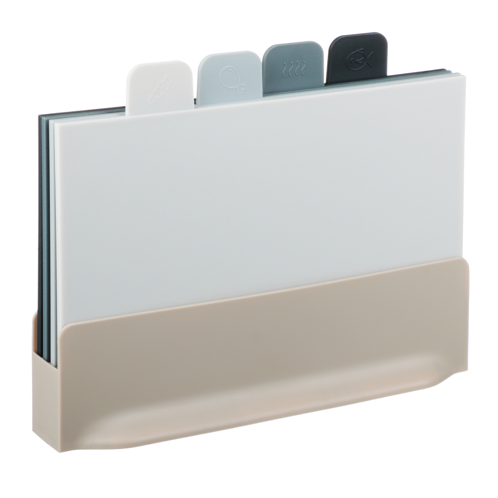 SATOSHI Набор досок разделочных на подставке 5пр 29х22,5х0,5см, пластик, арт.№ 852-149