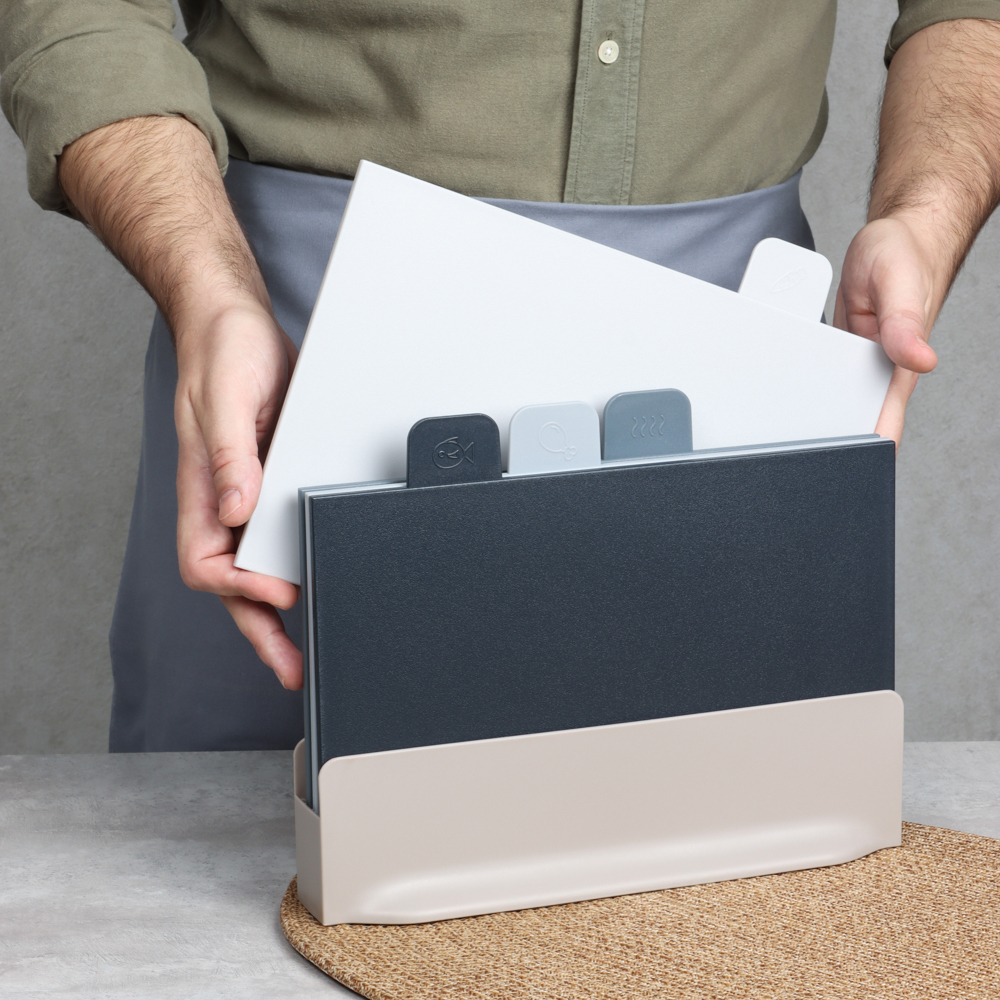 SATOSHI Набор досок разделочных на подставке 5пр 29х22,5х0,5см, пластик, арт.№ 852-149