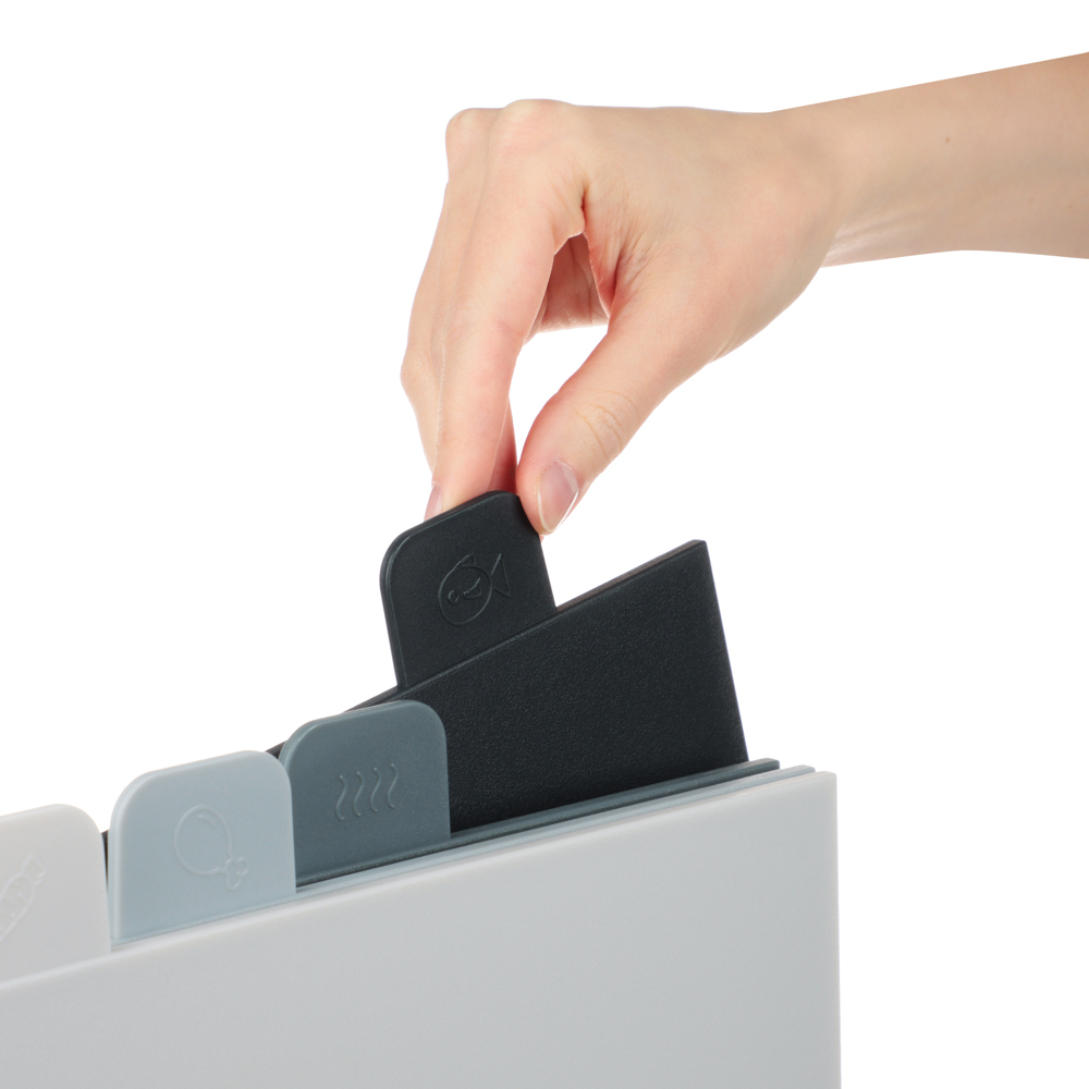 SATOSHI Набор досок разделочных на подставке 5пр 29х22,5х0,5см, пластик, арт.№ 852-149