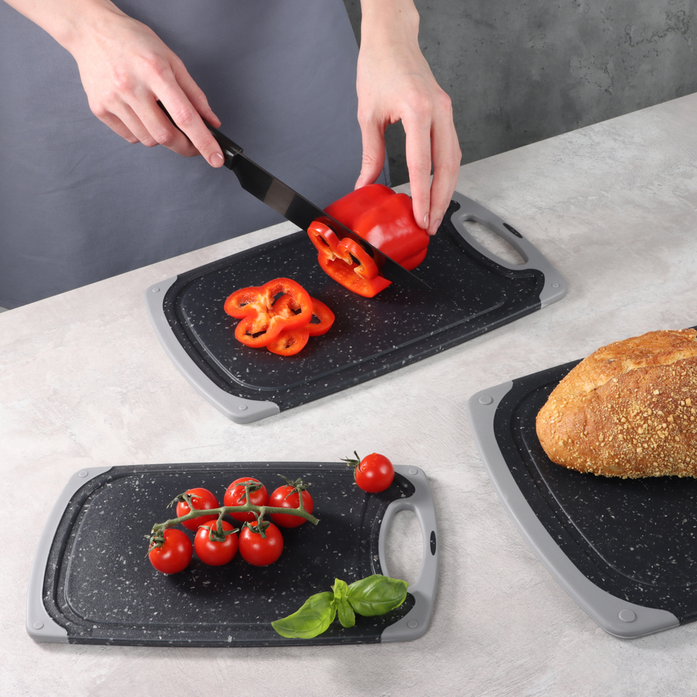 SATOSHI Марсель Набор досок разделочных 3шт 40х24х0,7см, 33х20х0,7см, 25х15х0,7см, пластик, арт.№ 852-152