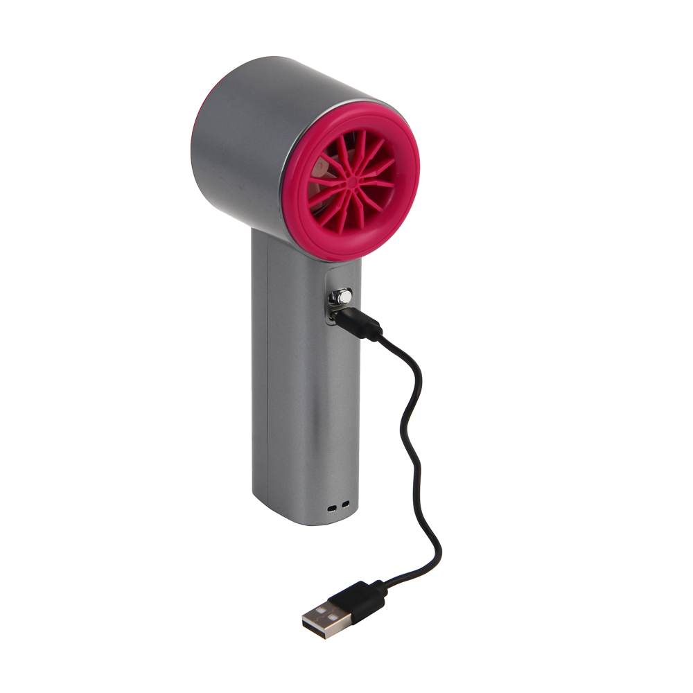 Вентилятор ручной аккумуляторный тм LEBEN, 3.7в/3000мАч, USB-кабель, цвет в ассортименте, арт.№ 278-129