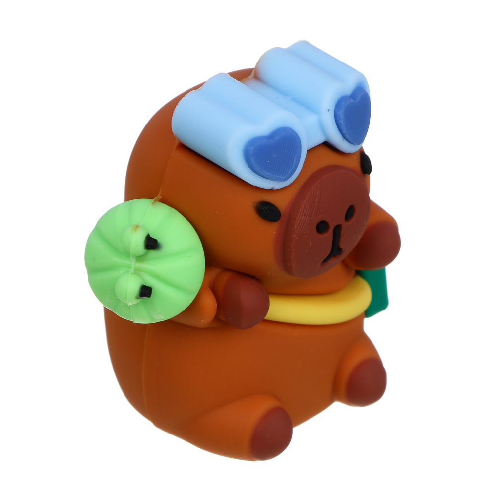 Точилка фигурная "Капибара", 3,7х2,7х2,5см, 1 отверстие, PVC, 2 дизайна, арт.№ 607-067