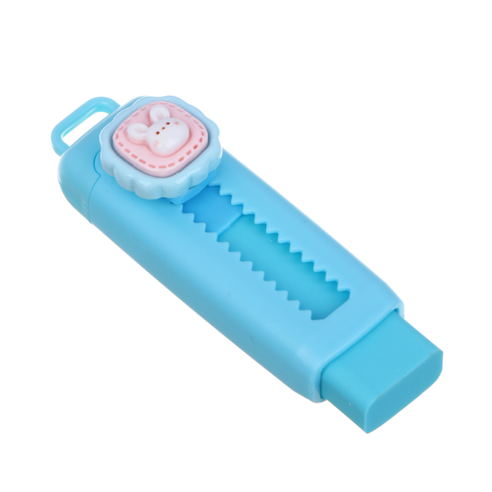 Ластик выдвижной с фигуркой, 8,5х2,5х2,8см, ТПР, пластик, 4 дизайна, арт.№ 607-069