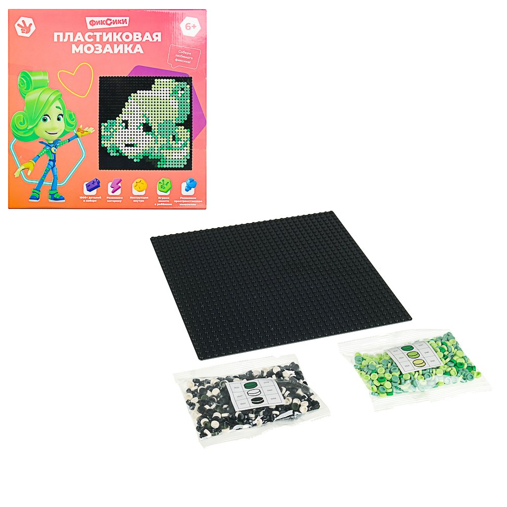 Фиксики Мозаика пластиковая, АВS, 18x18 см, Верта, арт.№ 429-032