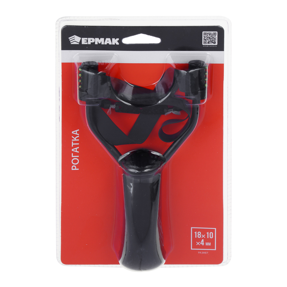 Рогатка тм ЕРМАК, 18х10х4см, 110г, пластик, резина, арт.№ 118-174