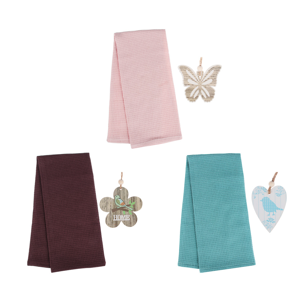 PROVANCE Мятный Латте Полотенце вафельное с сувениром, 40х60см, 100% хлопок, 220гр/м, 3 дизайна, арт.№ 488-047