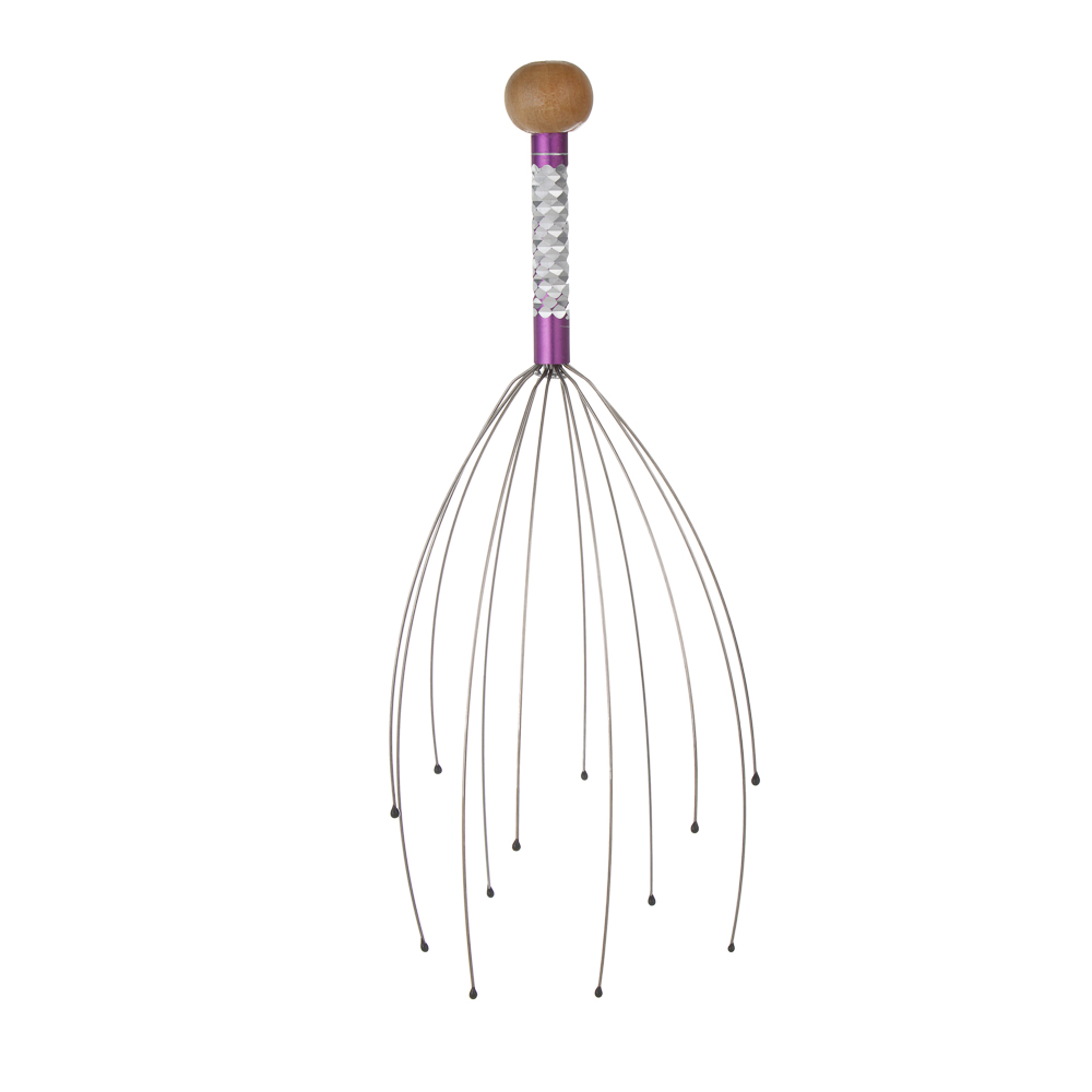 Массажер тм BY SPORT, 22см, металл, дерево, 4 цвета, арт.№ 192-118