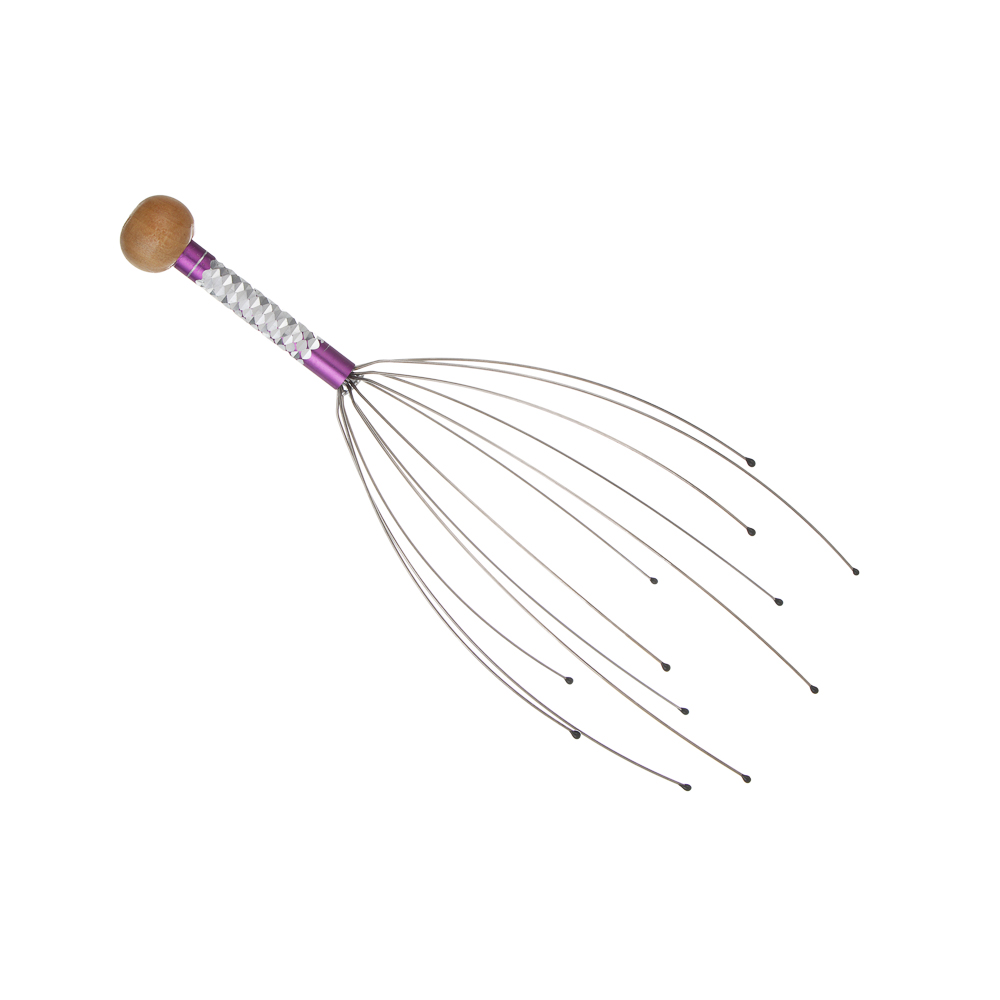 Массажер тм BY SPORT, 22см, металл, дерево, 4 цвета, арт.№ 192-118