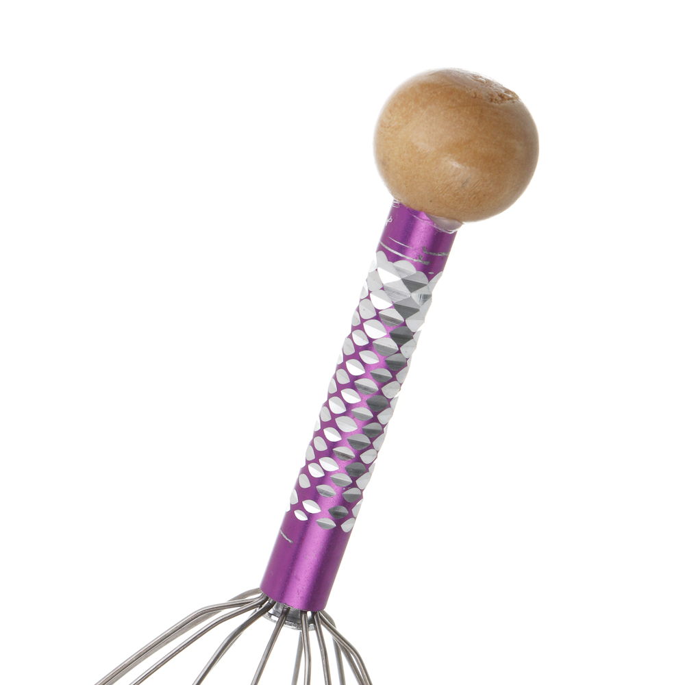 Массажер тм BY SPORT, 22см, металл, дерево, 4 цвета, арт.№ 192-118