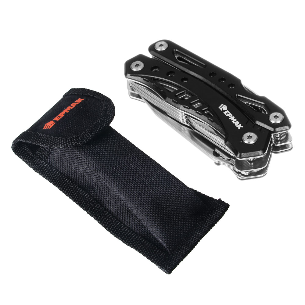 ЕРМАК Инструмент многофункциональный, 14 функций, 16см, аллюм., нерж., сталь, арт.№ 118-169