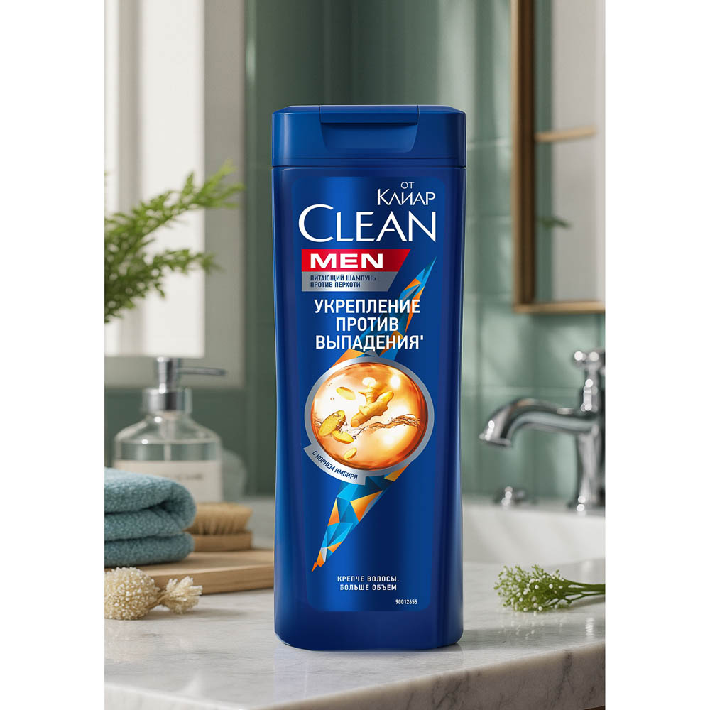 Шампунь мужской CLEAN от КЛИАР Питающий против перхоти, 365мл, арт.№ 970-002