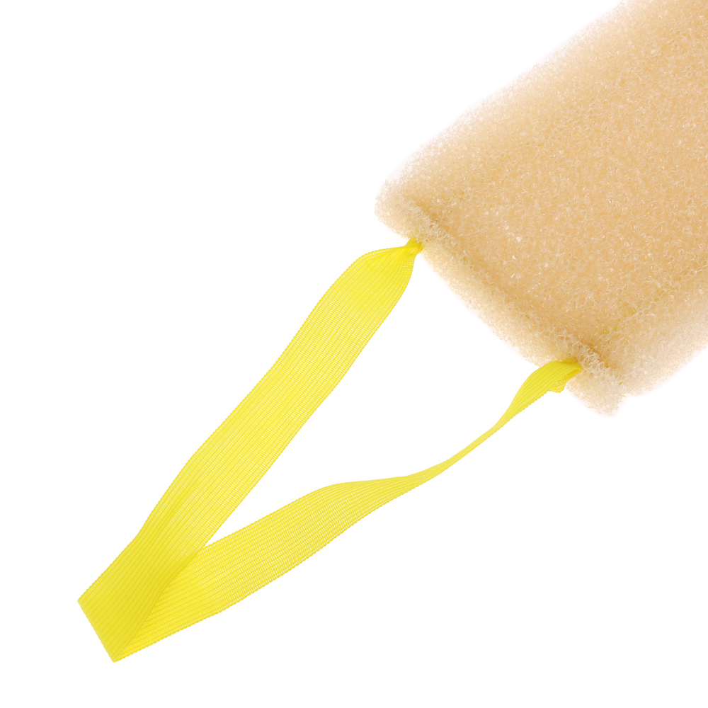 Мочалка Шахтерская, с прошитыми ручками 37x12x3см, поролон крупнопористый (массажный), цвет бежевый, арт.№ 361-155