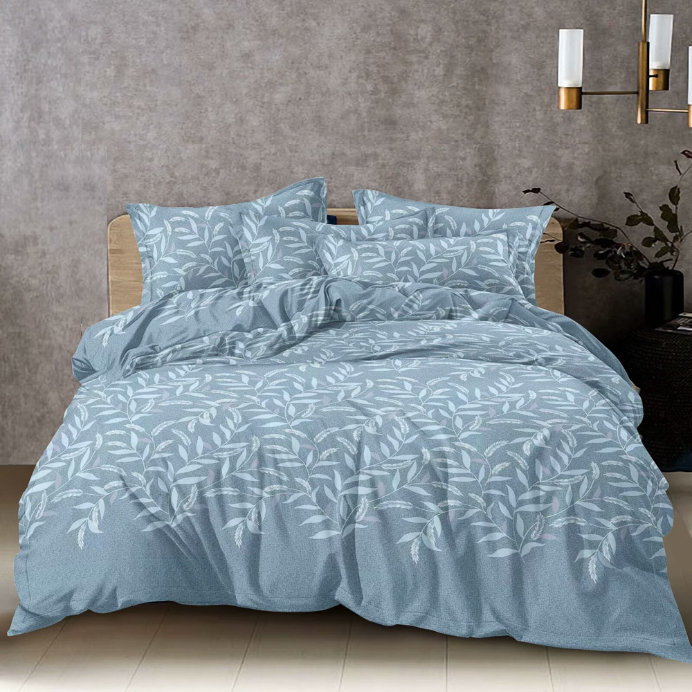PROVANCE Нэви Комплект постельного белья 1,5 (4 предмета), микросатин, листья, арт.№ 421-373