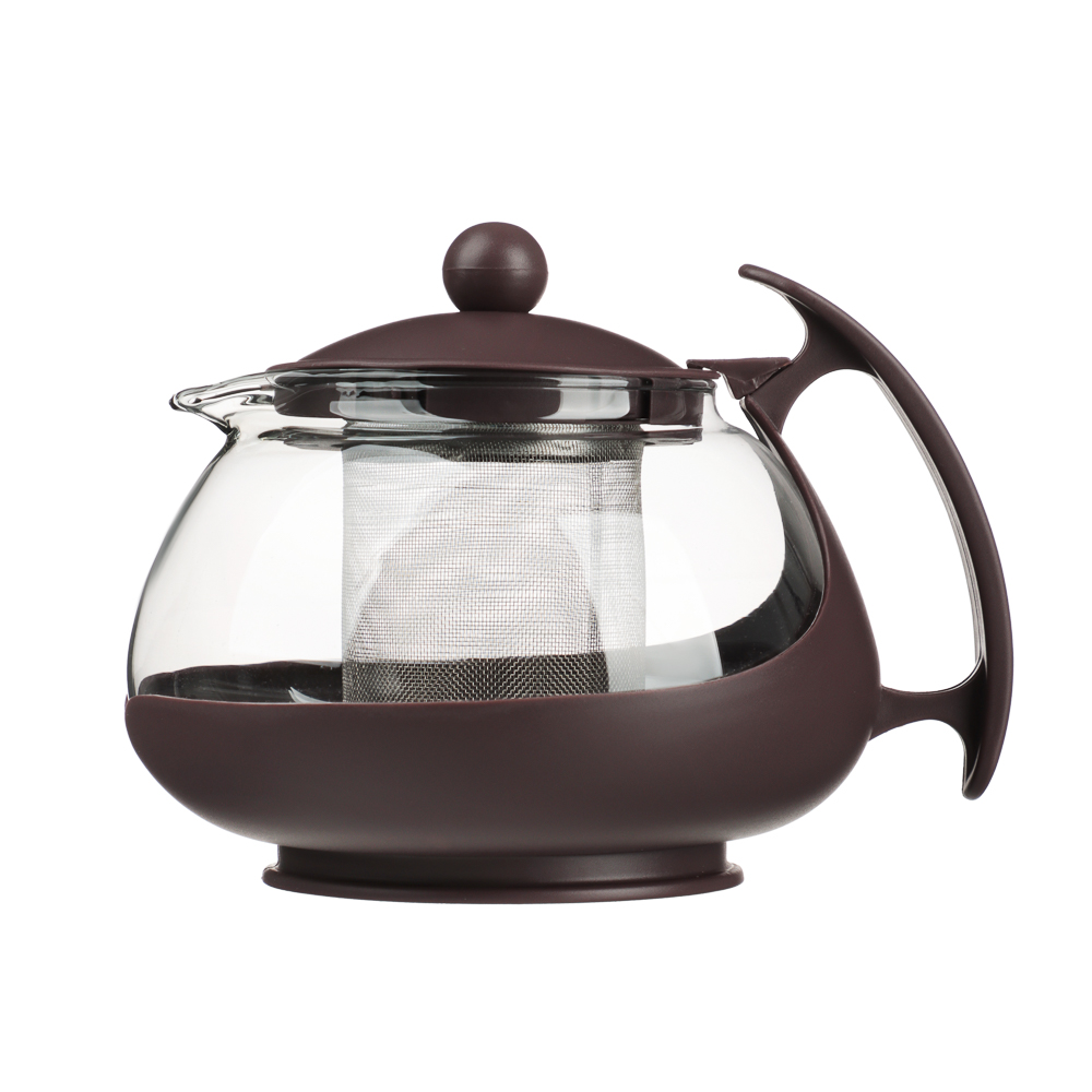 VETTA Чайник заварочный 750мл, овальный,  ситечко из нержавеющей стали, стекло, полипропилен, арт.№ 850-704