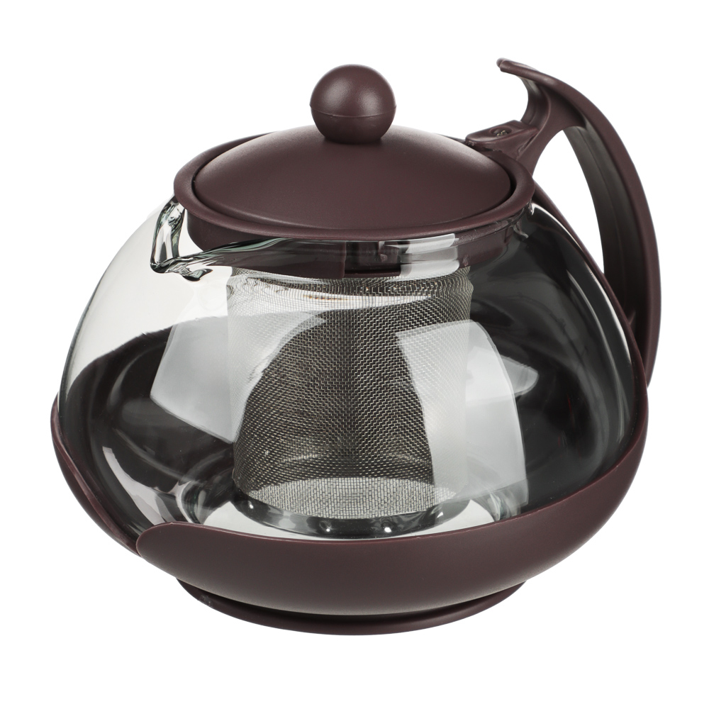 VETTA Чайник заварочный 750мл, овальный,  ситечко из нержавеющей стали, стекло, полипропилен, арт.№ 850-704