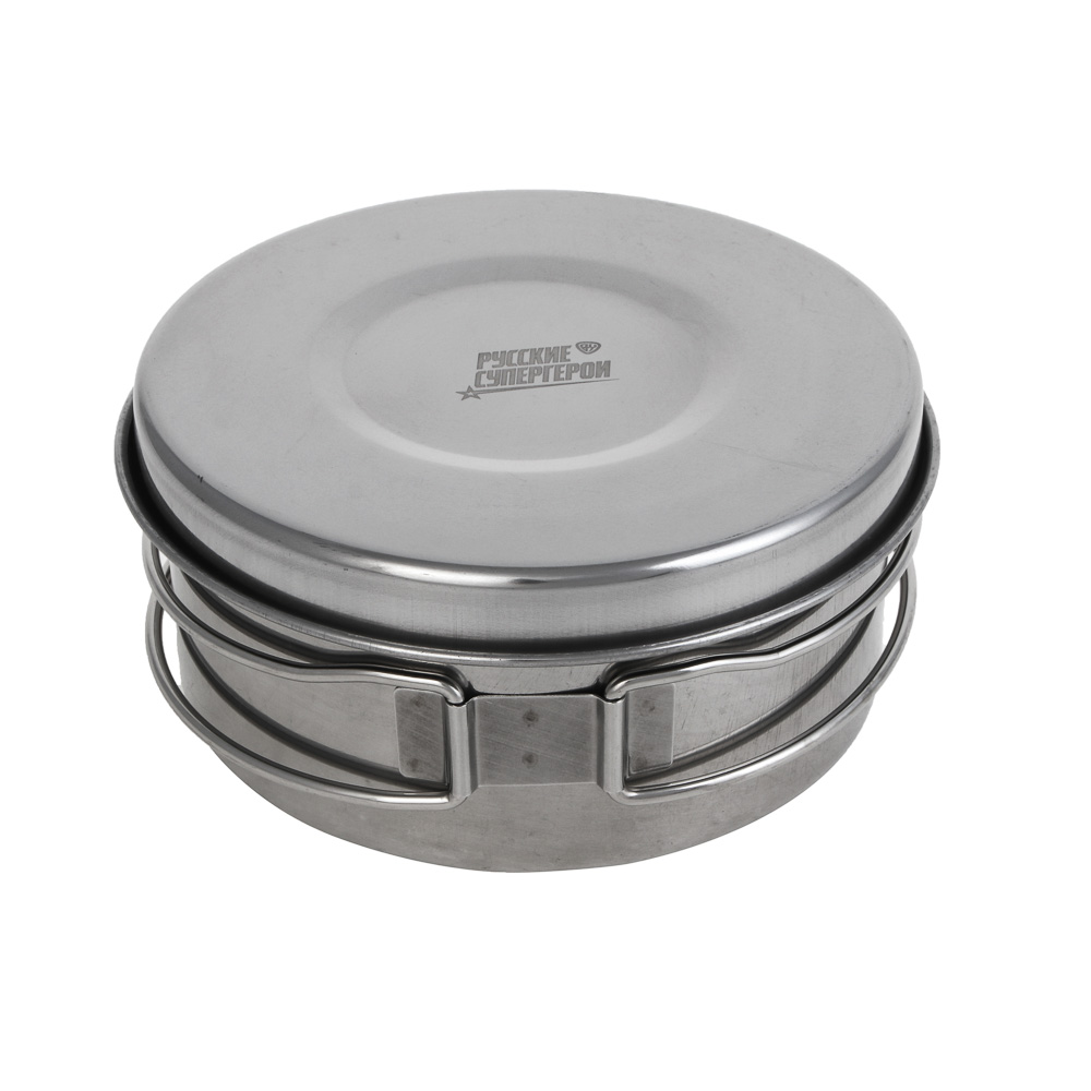 Набор туристической посуды тм РУССО ТУРИСТО, 8 предметов, в чехле, нерж.сталь, арт.№ 123-034