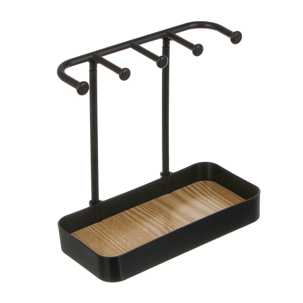 Подставка держатель для украшений, 20x10x19 см, пластик, МДФ, 2 цвета, арт.№ 504-964