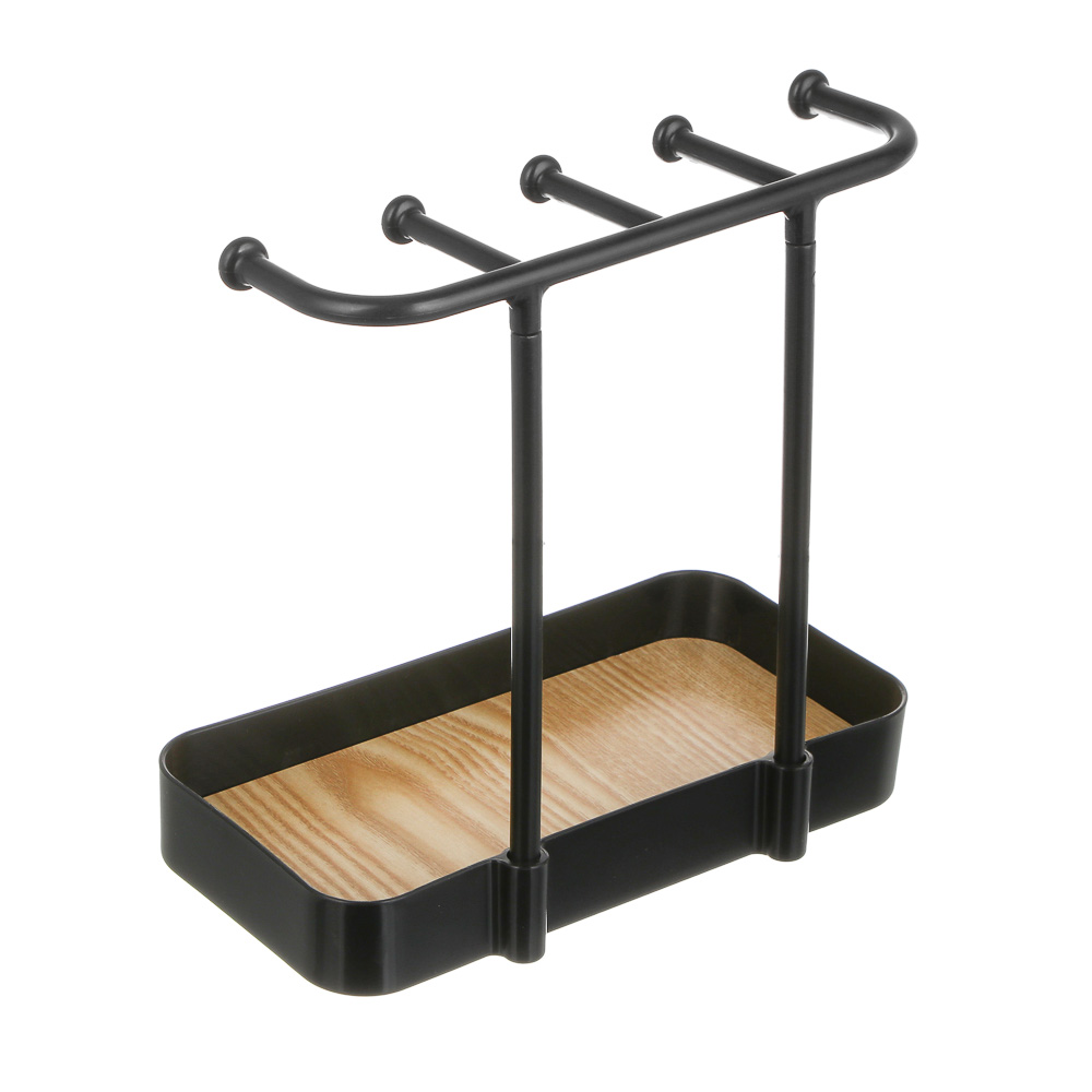 Подставка держатель для украшений, 20x10x19 см, пластик, МДФ, 2 цвета, арт.№ 504-964