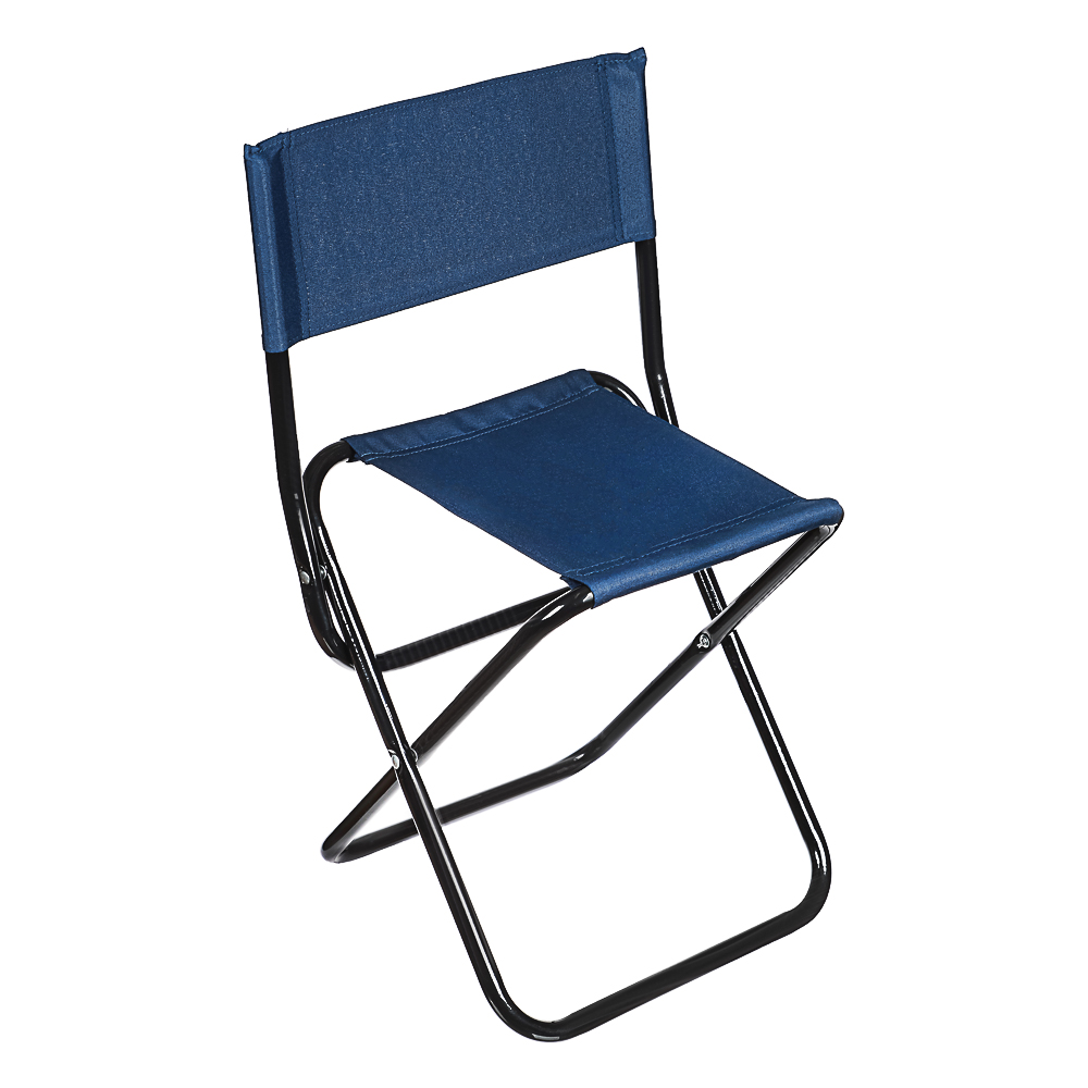 Стул туристический тм РУССО ТУРИСТО, складной со спинкой, до 90кг, 32х34х58см, труба сталь 16х1мм, арт.№ 121-067