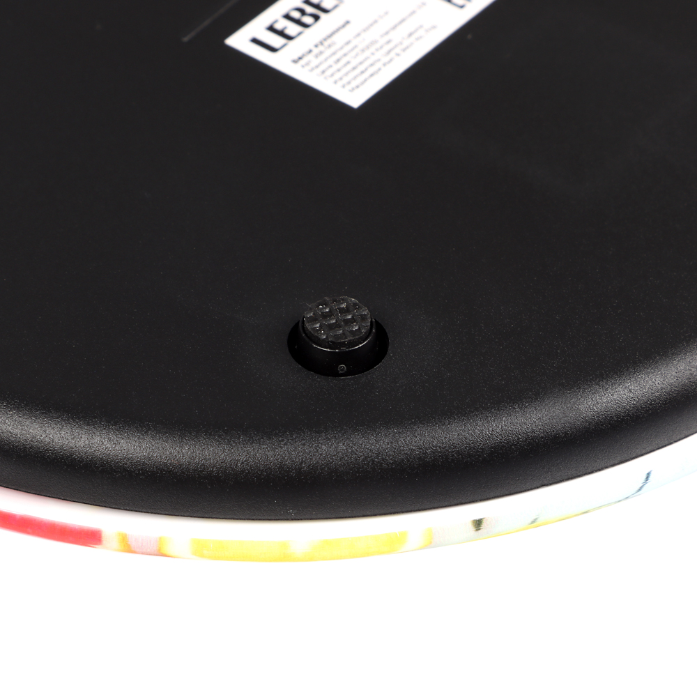 LEBEN Весы кухонные электронные, стекло с дизайном, круг, макс.нагр. 5кг (точн.измер. 1гр), арт.№ 268-063