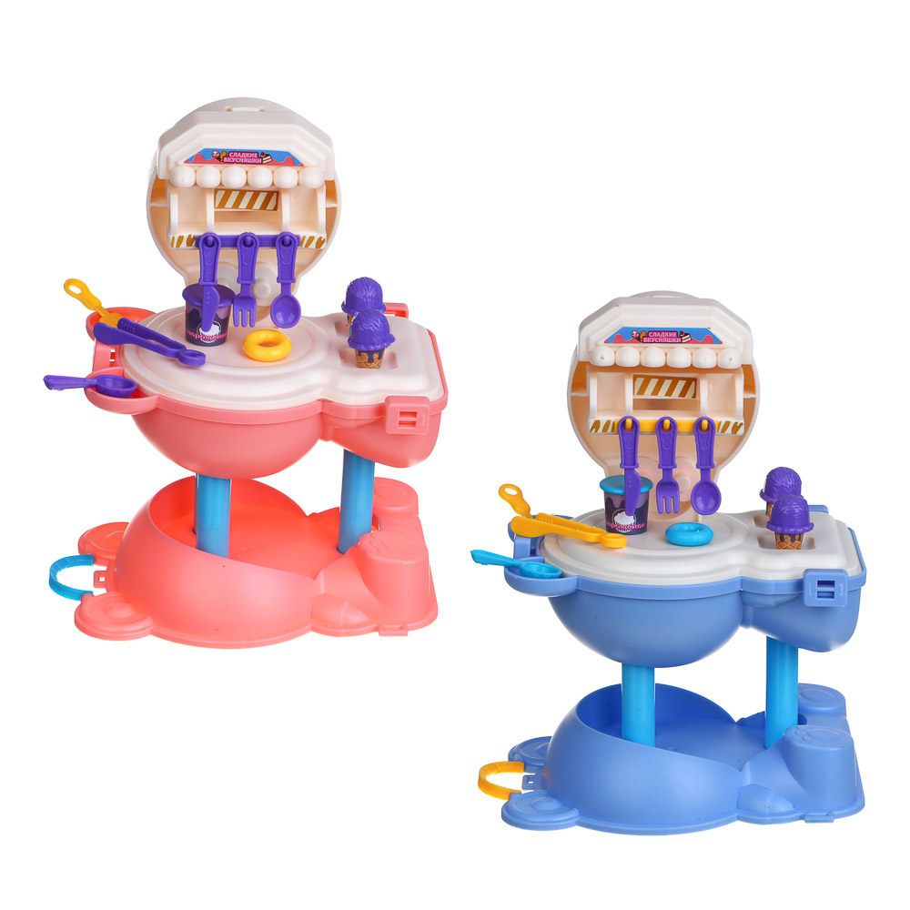 ИГРОЛЕНД Набор игровой, кухня в чемоданчике, PP, 9,6х7,5х13 см 2 дизайна, арт.№ 294-203