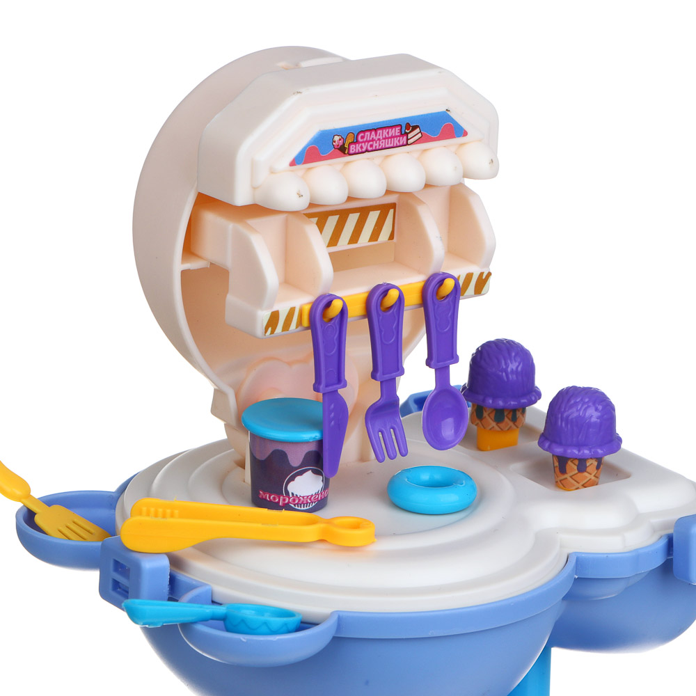 ИГРОЛЕНД Набор игровой, кухня в чемоданчике, PP, 9,6х7,5х13 см 2 дизайна, арт.№ 294-203