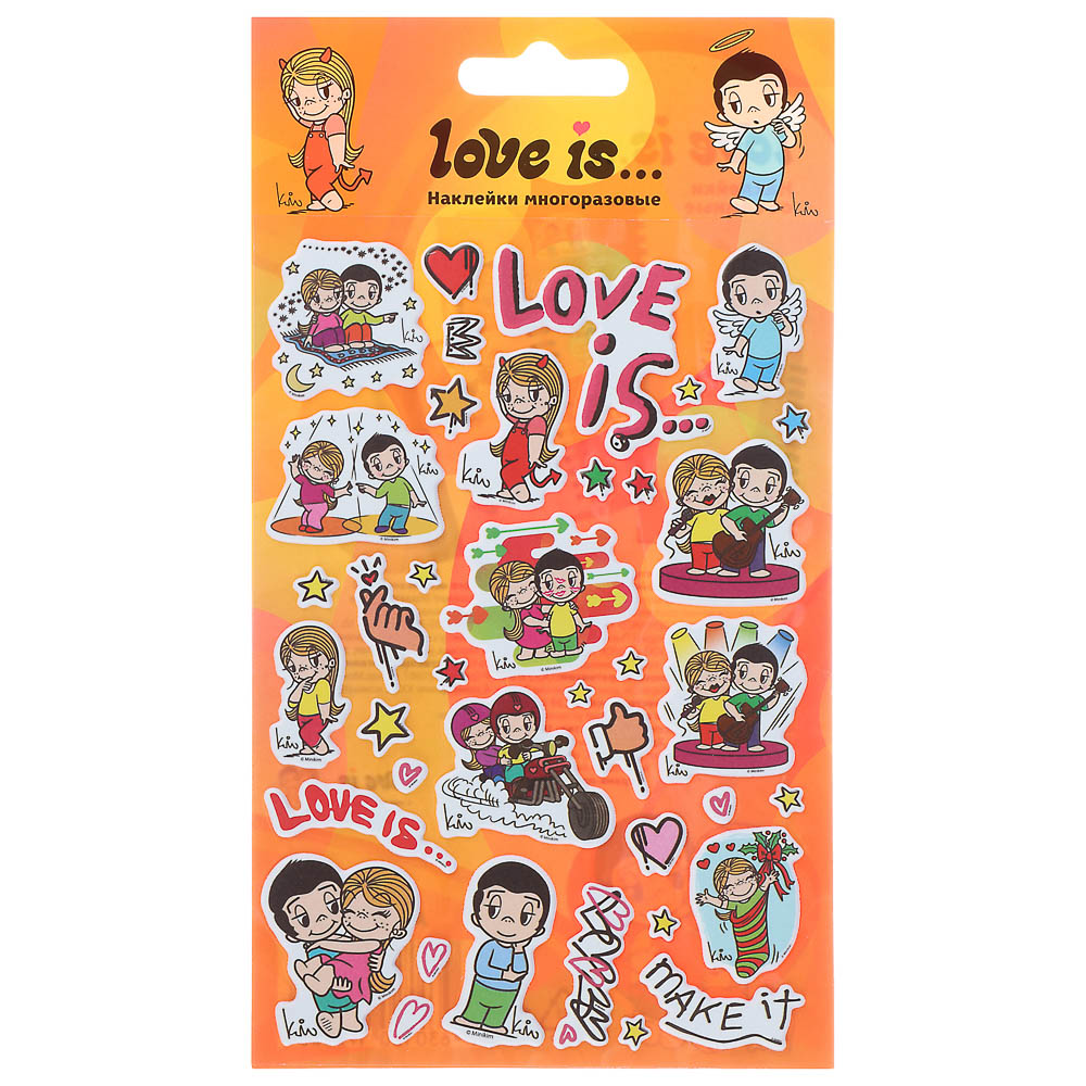 Наклейки объемные 11х20см Love is, арт.№ 503-575