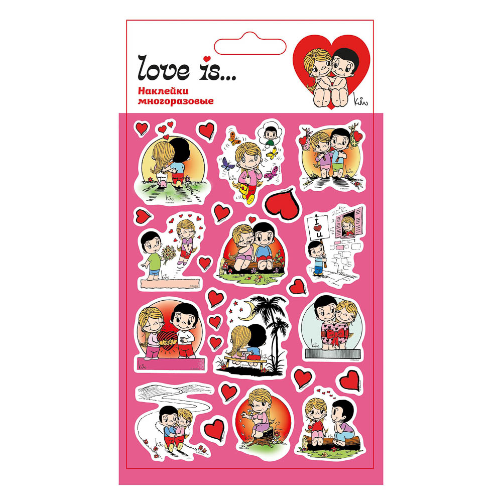 Наклейки объемные 11х20см Love is, арт.№ 503-575