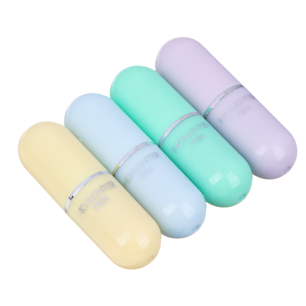 Маркер-выделитель, овальный, 4 цвета, арт.№ 613-115