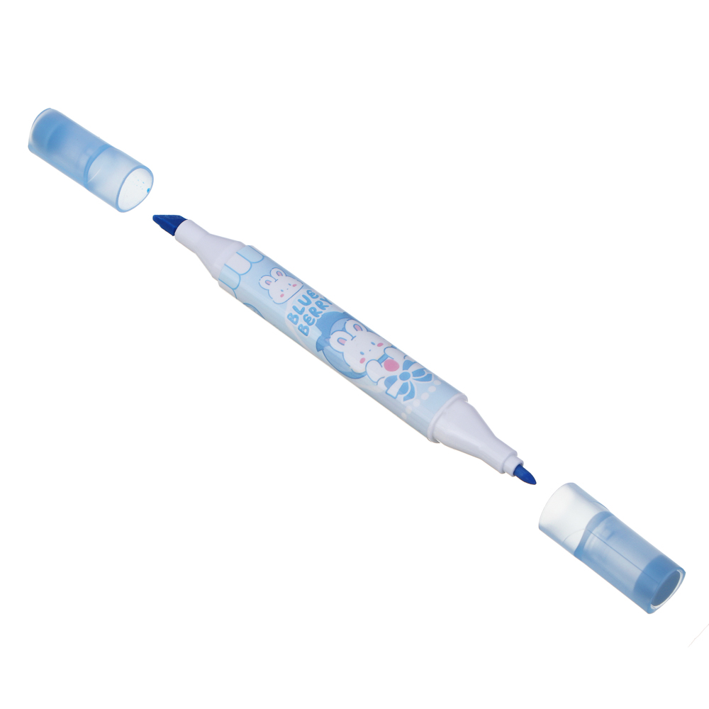 Маркер-выделитель 3-гранный 2-сторонний ароматизированный "Фрукты", 6 цветов, 6 ароматов, арт.№ 613-118