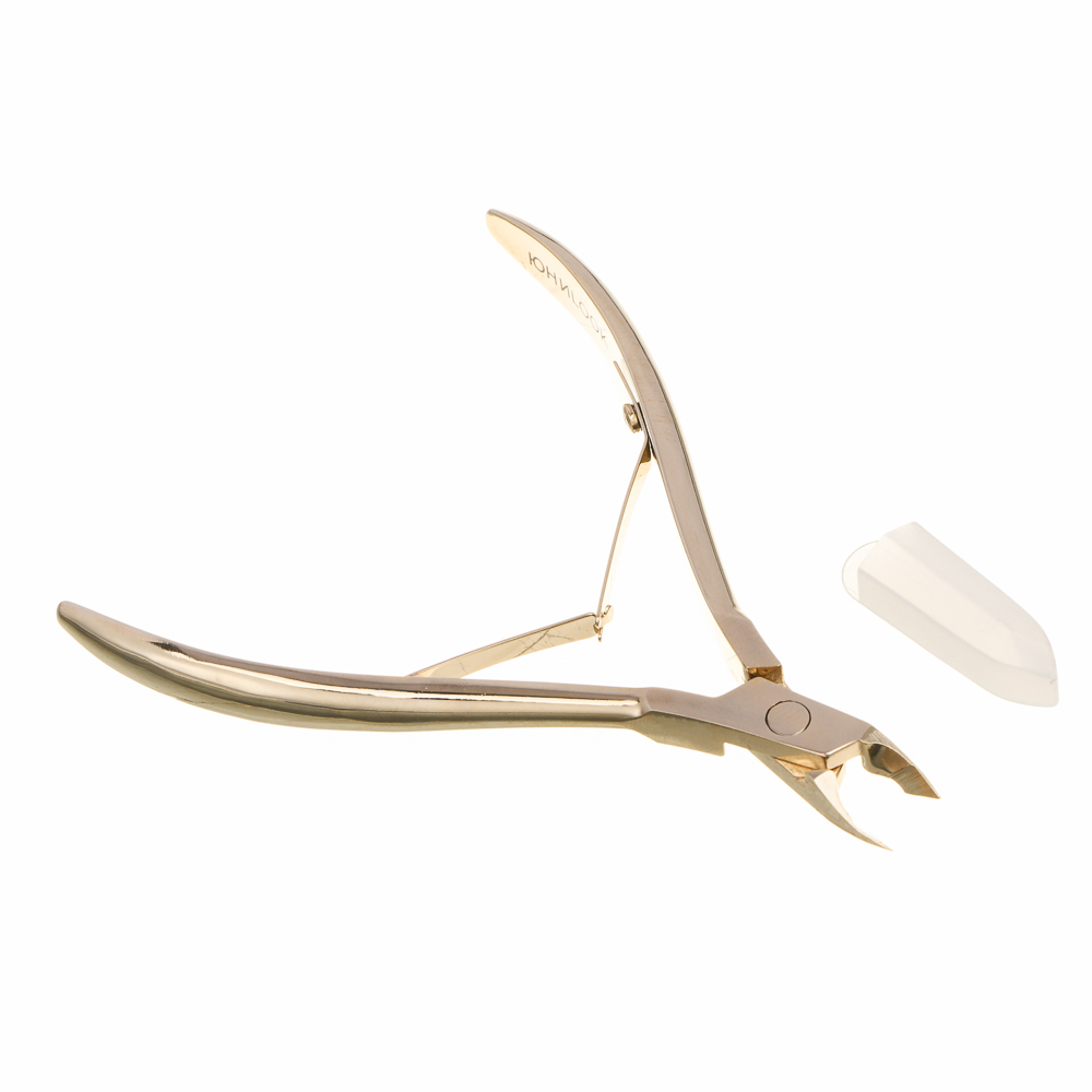 ЮНИLOOK Кусачки для кутикулы "ULTRA" 11 см, длина лезвий - 6 мм, цвет золото, сталь, арт.№ 305-454