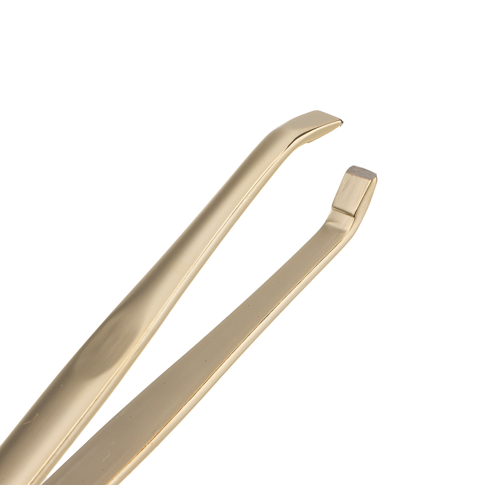 Пинцет прямой тм ЮНИLOOK  ULTRA, сталь, 9 см, цвет золото, арт.№ 305-455