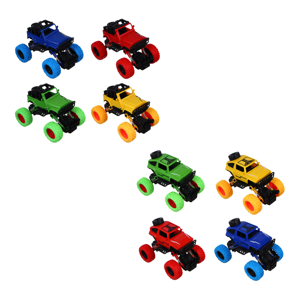 ИГРОЛЕНД Машина "Пустынный багги", инерция, колеса на пружинах, PP, TPR, 14х10х10 см, 4 дизайна, арт.№ 292-445