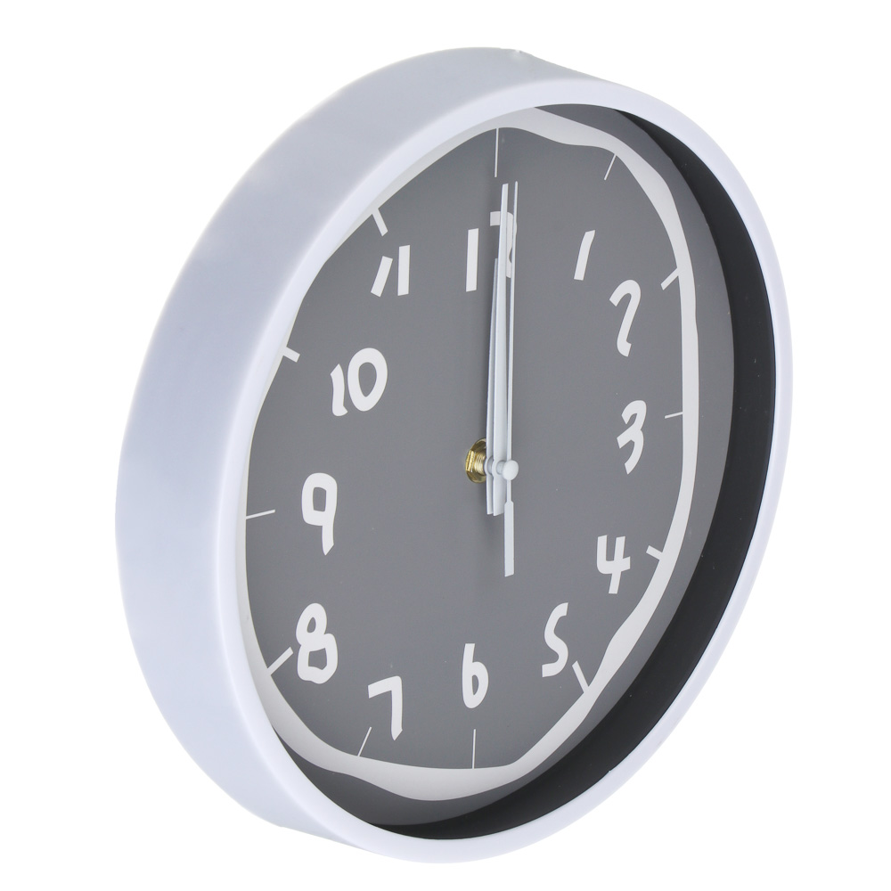 Часы настенные тм LADECOR CHRONO круглые, 24x24x4 см, пластик, стекло, 1хАА, арт.1, арт.№ 581-364